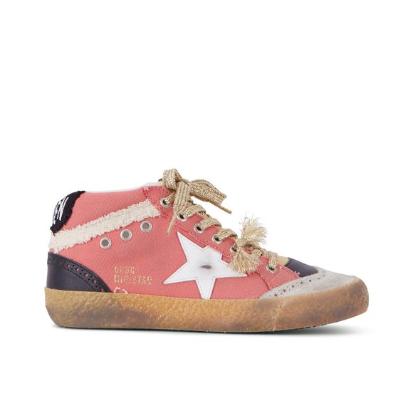 NIB Golden Goose Midstar Salmon Canvas & White Star Sneaker,38 - Picture 3 of 16